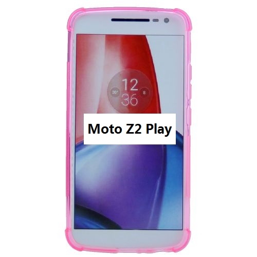 (Canadain Version) Motorola Z2 Play Soft TPU Case, w/Extra Corner Protection, Pink