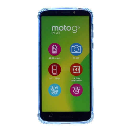 (Canadain Version) Motorola G6 Play Soft TPU Case, w/Extra Corner Protection, Blue