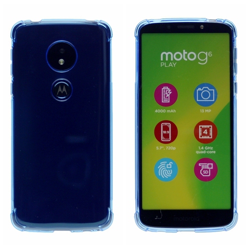 (Canadain Version) Motorola G6 Play Soft TPU Case, w/Extra Corner Protection, Blue