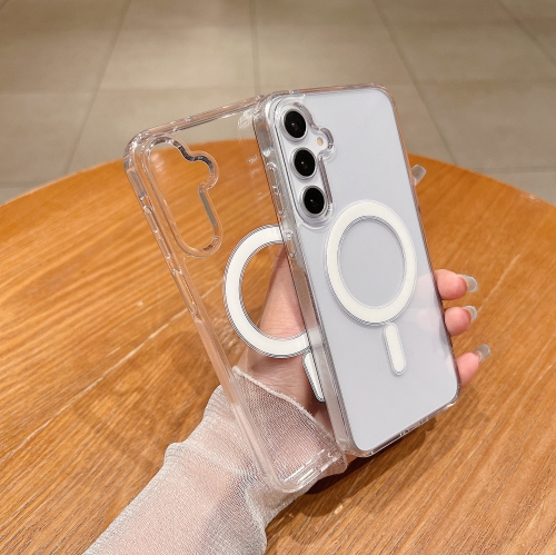 TopSave Hybrid Magnetic Case Compatible with MagSafe, Protective, Scratch-Resistant Back, Classic Series, Clear For Samsung Galaxy S24 FE 6.7-Inch