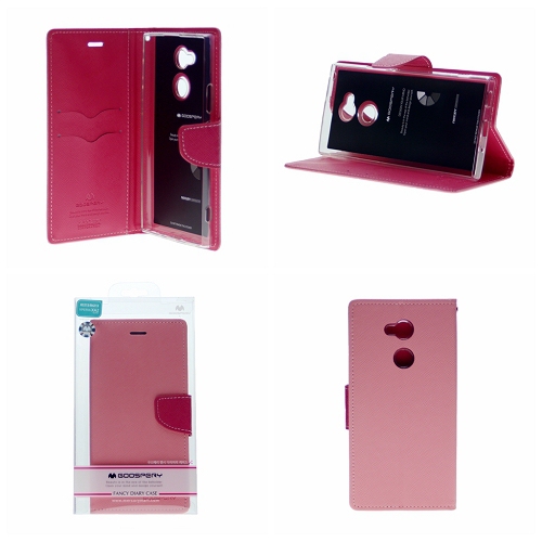 Sony XA2 Ultra Goospery Fancy Diary Case, Baby Pink