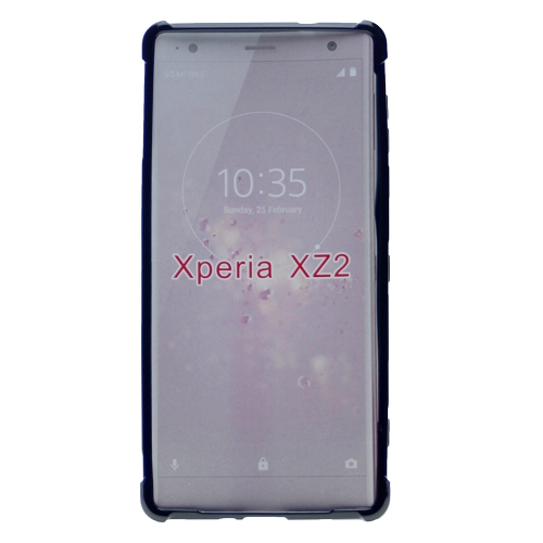 Sony XZ2 Edge Corner Bumper Soft Back Case, Noir