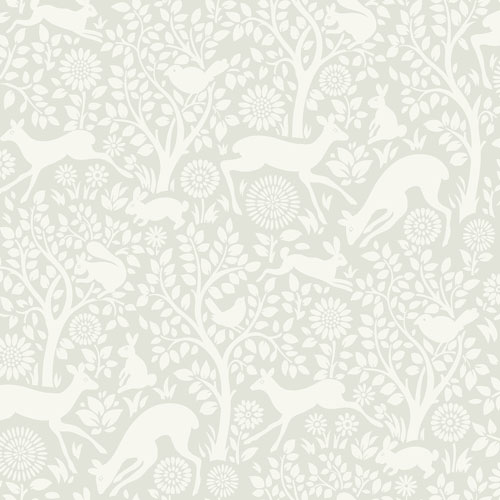 Chesapeake Animals Wallpaper - Anahi Light Grey Forest Fauna