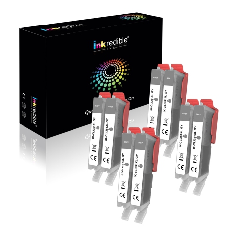 Canon CLI-251GY 6452B001 Compatible Grey Ink Cartridge - Inkredible Ink™ - 8/Pack