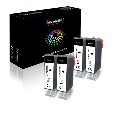 Canon PGI-220BK 2945B001 Compatible Black Ink Cartridge - Inkredible Ink™ - 4/Pack