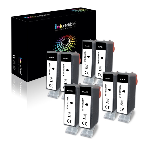Canon PGI-220BK 2945B001 Compatible Black Ink Cartridge - Inkredible Ink™ - 8/Pack