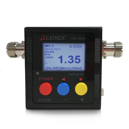 LATNEX PM-120W Digital VHF/UHF 125-525Mhz Power & SWR Meter & Frequency Counter