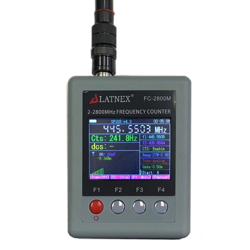 LATNEX FC-2800M Handheld 2MHz -2.8GHz WalkieTalkie 2-Way Radio Frequency Counter