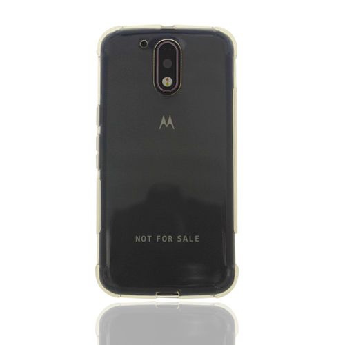 Moto G4 Plus Edge Corner Bumper Soft Back Case, Clear