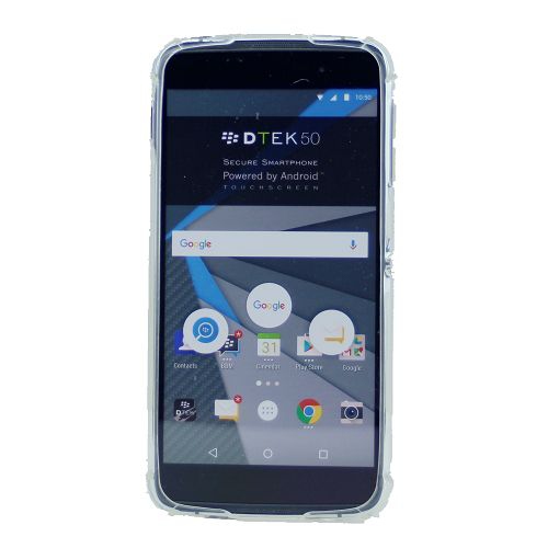 Black Berry Dtek50 Edge Corner Bumper Soft Back Case, Clear