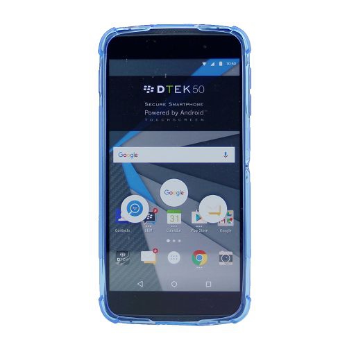 Black Berry Dtek50 Edge Corner Bumper Soft Back Case, Blue