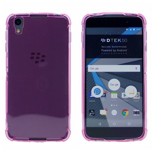 Black Berry Dtek50 Edge Corner Bumper Soft Back Case, Pink