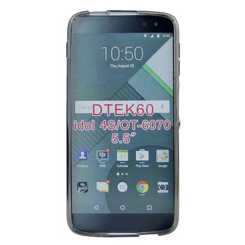 Black Berry Dtek60 Smooth, and Glossy Soft Back Case, Smoke