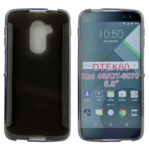 Black Berry Dtek60 Smooth, and Glossy Soft Back Case, Smoke