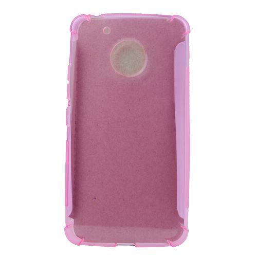 CC  Moto G5 Edge Corner Bumper Soft Back Case In Pink