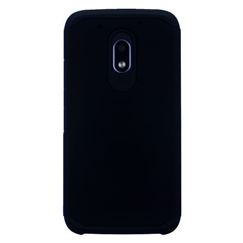 CC  Moto G4 Play Matt, Dual Layer, Heavy Duty Armor In Black