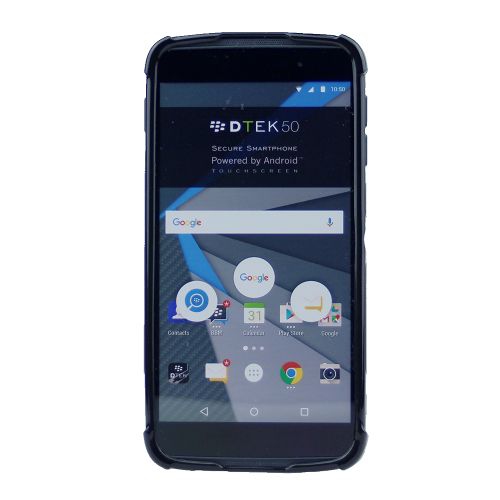 Black Berry Dtek50 Edge Corner Bumper Soft Back Case, Black