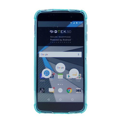 Black Berry Dtek50 Edge Corner Bumper Soft Back Case, Teal