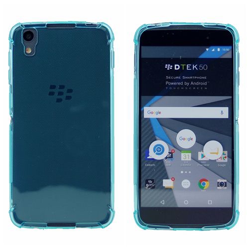 Black Berry Dtek50 Edge Corner Bumper Soft Back Case, Teal