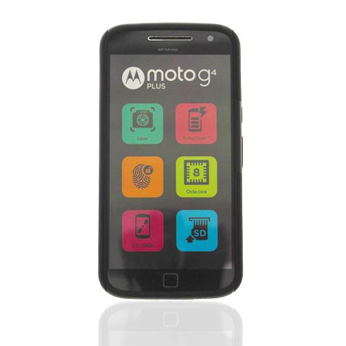 Étui rigide à double couche pour Moto G4 Play, avec dos lisse, noir