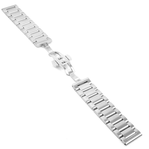 StrapsCo Stainless Steel Watch Bracelet for Fossil Gen 4 Smartwatch - 22mm - Silver