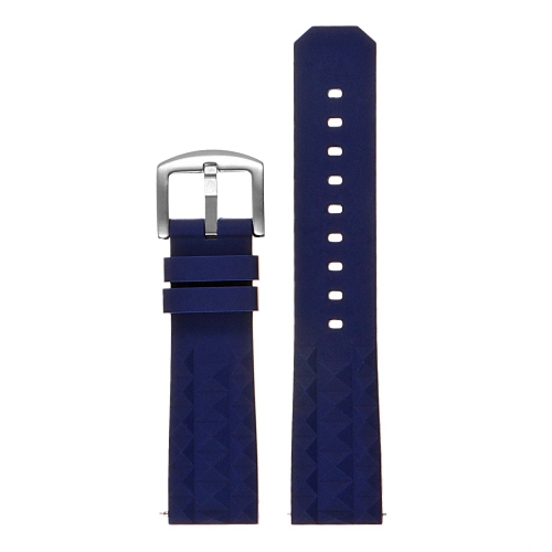 StrapsCo Bracelet de Montre de Plongée en Caoutchouc de Silicone pour Fossil Gen 4 Smartwatch - 22mm - Bleu Marine