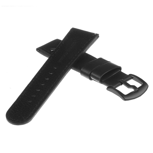 DASSARI Leather Pilot Watch Band Strap for Fossil Sport Smartwatch - 18mm - Black
