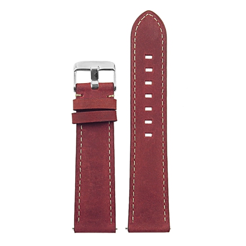 DASSARI  Vintage Italian Leather Watch Band Strap for Fossil Sport Smartwatch - 22MM - In Red