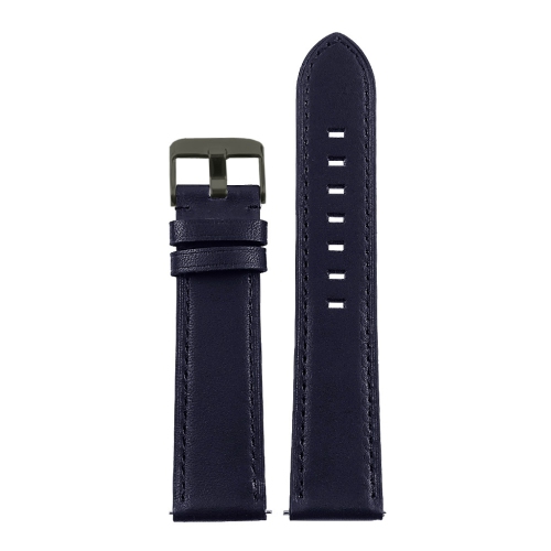 DASSARI  Italian Leather Watch Band Strap for Fossil Sport Smartwatch - 22MM - In Blue