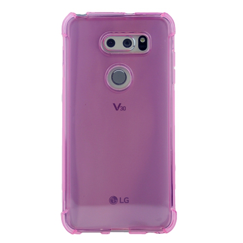 CC  Topsave Extra Corner Bumper Soft Gel Rubber Jelly Tpu Case for Lg V30 In Pink