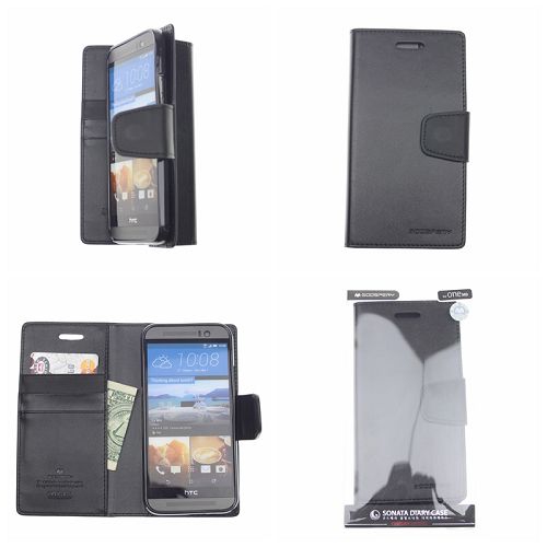 HTC M9 Goospery Sonata Diary Case, Black