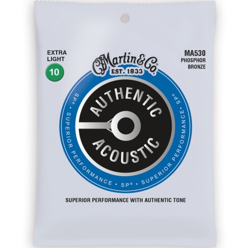Martin Authentic SP Acoustic Guitar Strings - 92/8, Extra Light