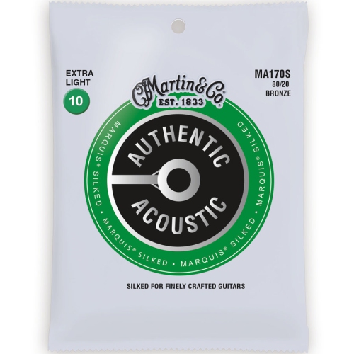 Martin Authentic Marquis Silked Acoustic Guitar Strings - 80/20, Extra Light