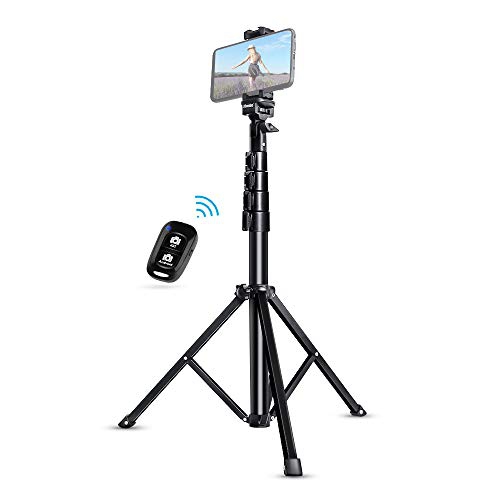 Selfie Stick Tripod, UBeesize 51" Extendable Tripod Stand with Bluetooth Remote for iPhone & Android Phone, Heavy Duty Alum...