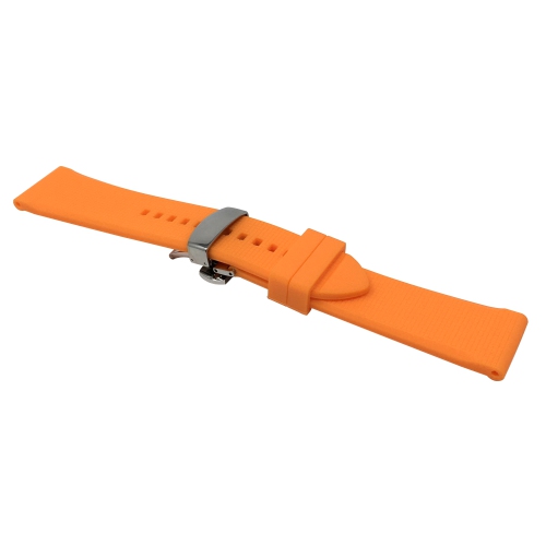 Bracelets de montre intelligents en silicone - Remplacement du caoutchouc souple - Motif en maille - Imperméable - Boucle déployante en acier inoxyda
