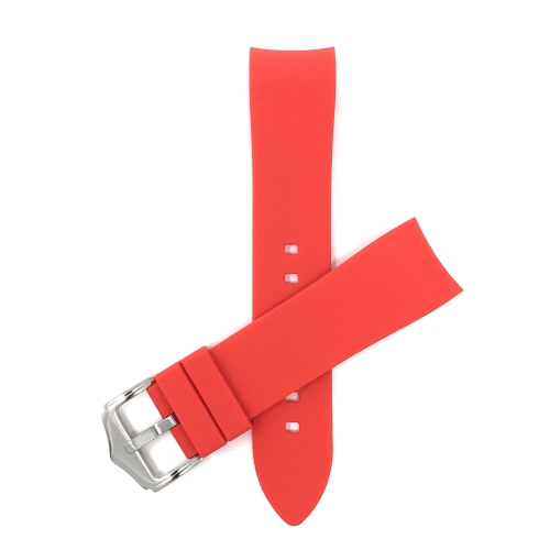 BANDINI  20MM Silicone Smartwatch Bands - Curved End - Soft Rubber Replacement Smart Watch Straps - Waterproof - (Red, 20Mm) In Multicolor