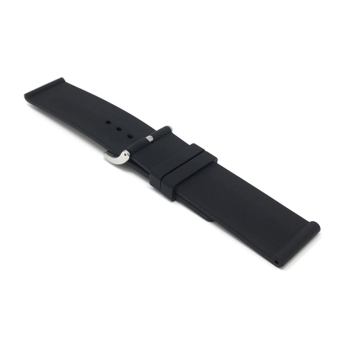 Bandini 18mm Soft Rubber Silicone Watch Band - Replacement Watch Strap For Skagen Watches - Pushpins - Waterproof - Black