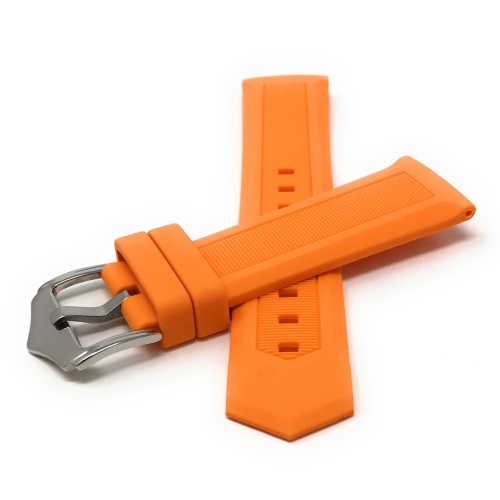 Bandini 20mm Bracelets de montre en silicone - Bracelets de montre de remplacement en caoutchouc souple - Doux et nervuré - Imperméable - Boucle en