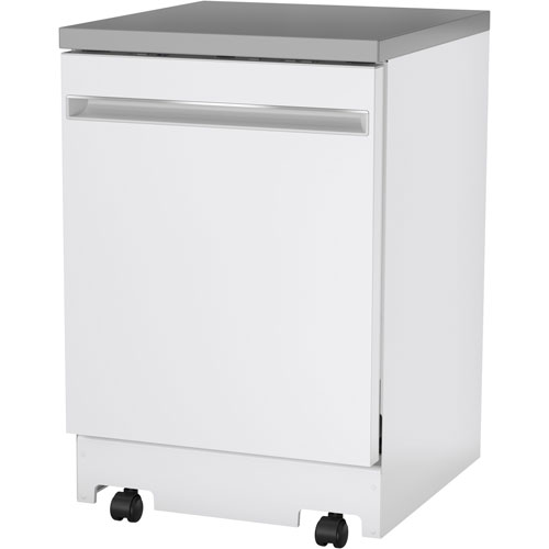 Lave-vaisselle mobile 23,62 po 58 dB de GE - Blanc