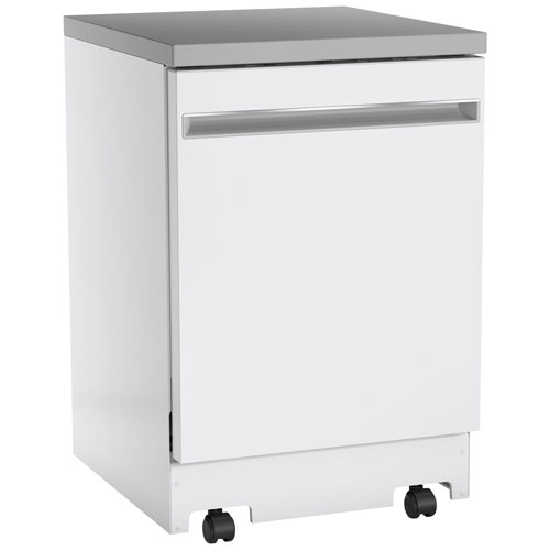 Lave-vaisselle mobile 23,62 po 58 dB de GE - Blanc