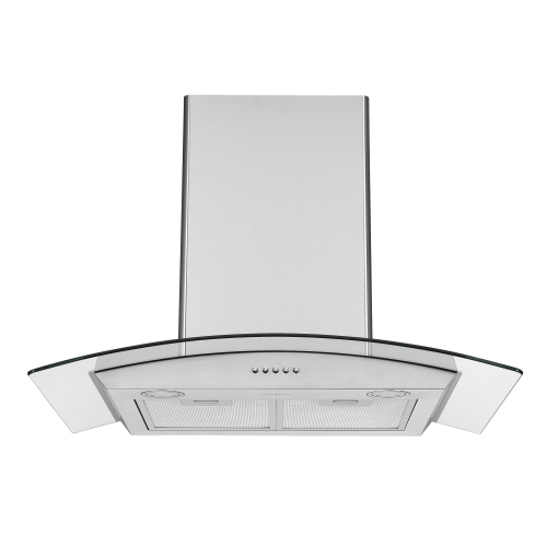 Ancona 30 in. Convertible Wall-Mounted Glass Canopy Range Hood in Stainless Steel