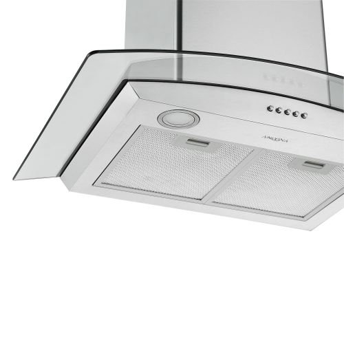 Ancona 30 in. Convertible Wall-Mounted Glass Canopy Range Hood in Stainless Steel