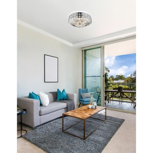 Plafonnier Bloome à 4 lampes avec fini chromé