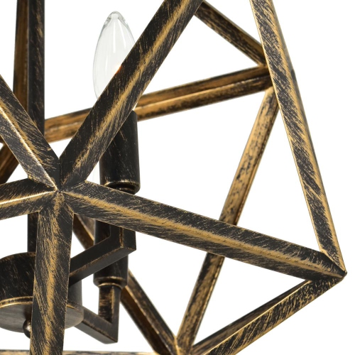 Lampe suspendue lumineuse Amazon 4 avec fini cuivre forgé antique