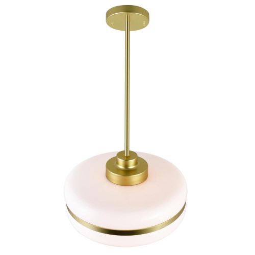 Elementary 1 Light Down Pendant With Pearl Gold Finish