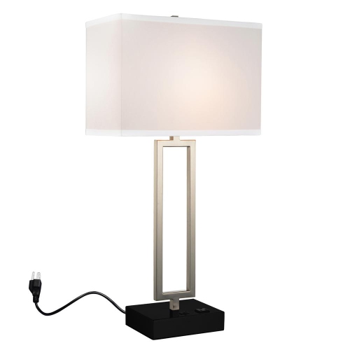 CWI LIGHTING CANADA  Torren 1 Light Table Lamp With Satin Nickel Finish