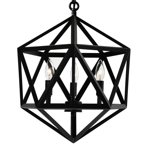 Amazon 3 Light Up Pendant With Black Finish