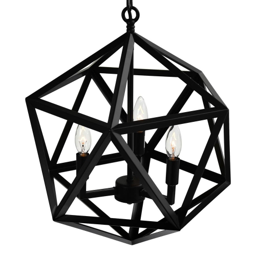 Amazon 3 Light Up Pendant With Black Finish