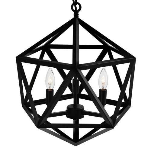 Amazon 3 Light Up Pendant With Black Finish