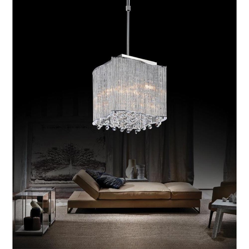 CWI LIGHTING CANADA  Elsa 3 Light Drum Shade Mini Pendant With Chrome Finish